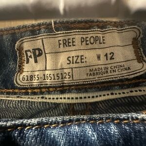 Free People “Just Float On” High Rise Wide Leg Flare Jeans Size 12